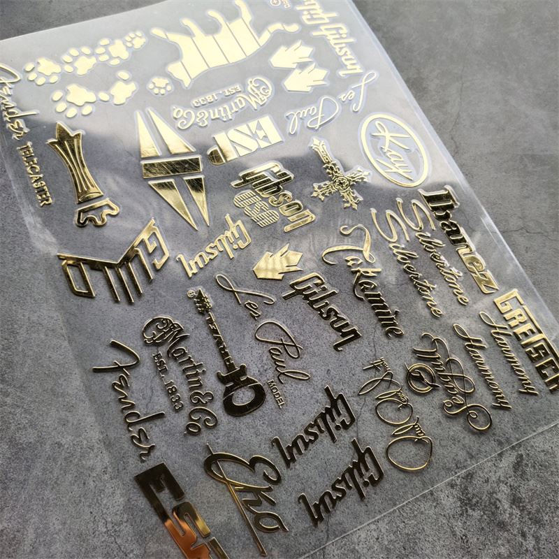 gold metal sticker for guitar
