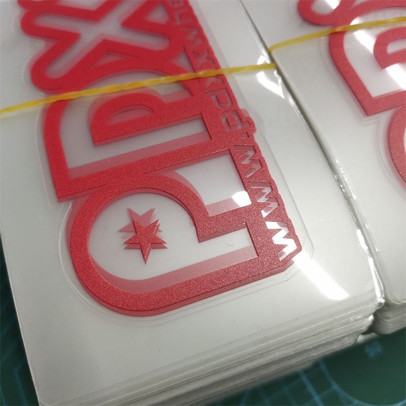 embossed printed transparent sticker
