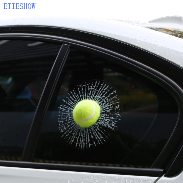 Etiqueta da janela do carro da bola de 3 D