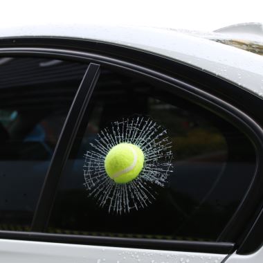 Etiqueta da janela do carro da bola de 3 D