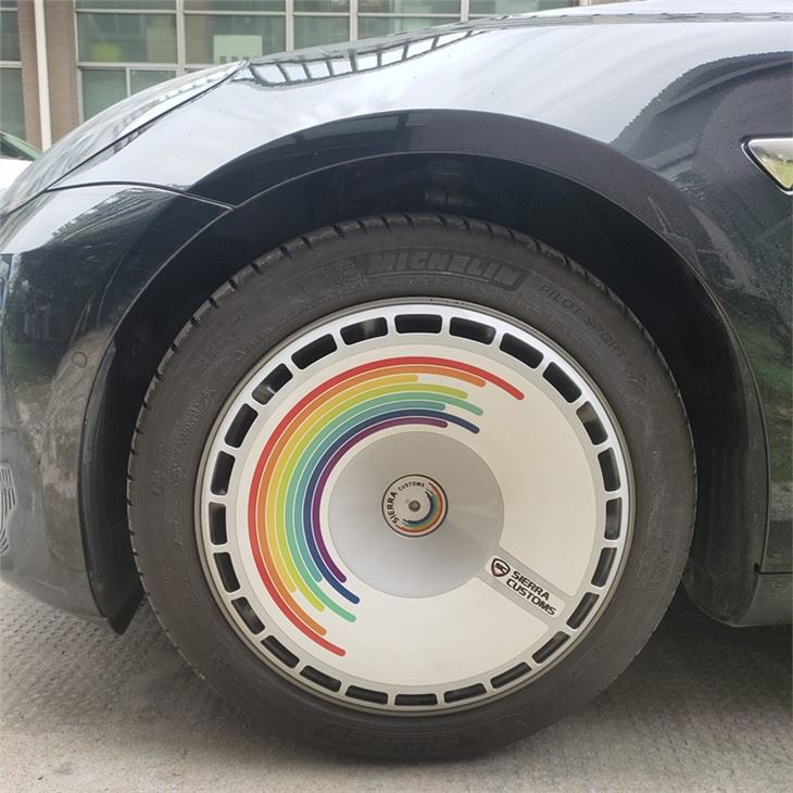 Adesivo de roda de tesla