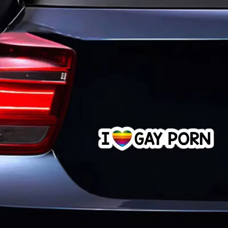 I Love Gay Porn Sticker For Car
