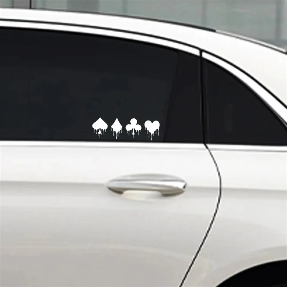 Poker Pattern Decals Motorcycle Car Sticker