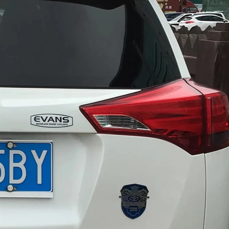 Adesivo com logotipo Evans para carro