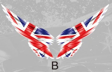 The Car Flag Pattern Wing Shaped Sticker