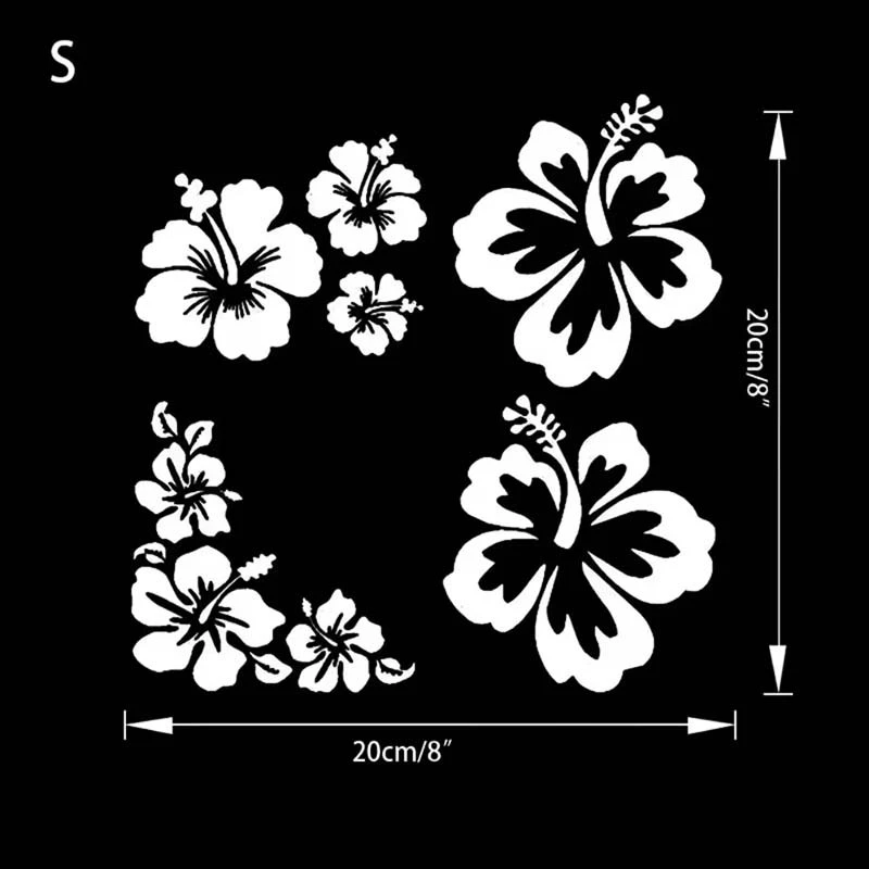 ET11360# Vibrant Hibiscus Flower S'ticker