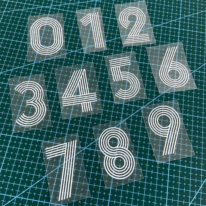 1PC 0123456789 White Number Motorcycle Stickers suppliers