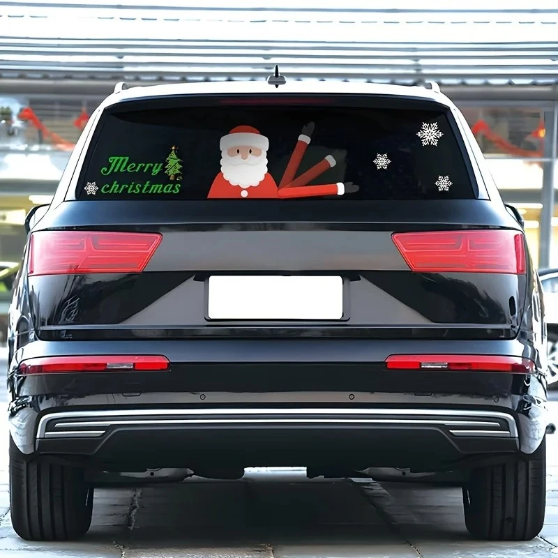 1pcs Santa Car Rear Window Sticker For Glass high quality