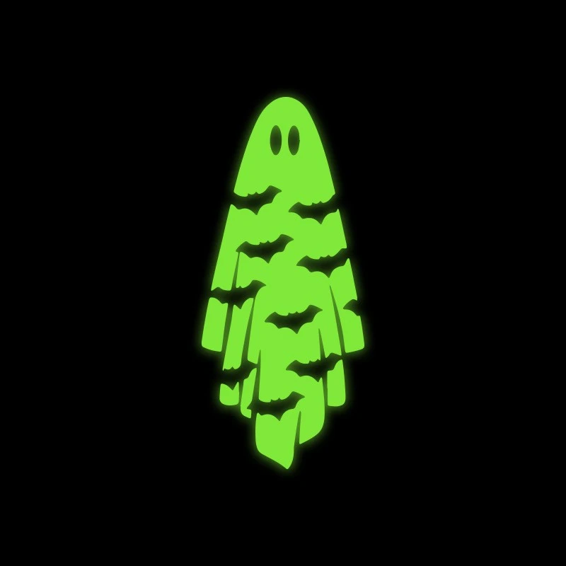 Car Inner Mirror Ghost Pattern Sticker