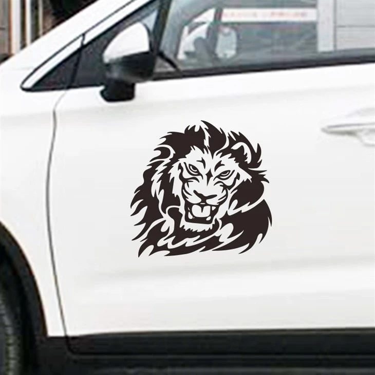 Adesivo de corpo de carro com logotipo de cabeça de leão