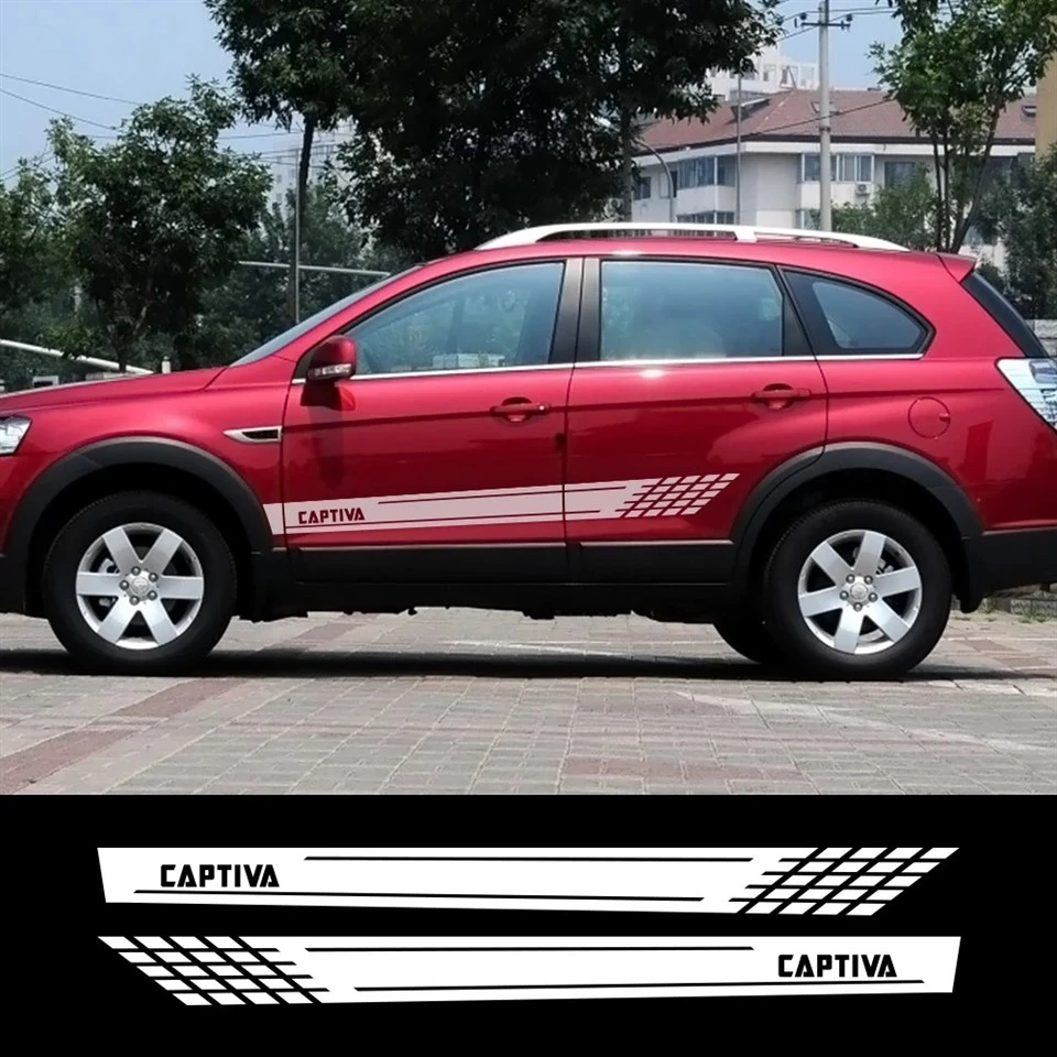 Adesivos laterais da porta do carro 2pcs para Chevrolet Captiva