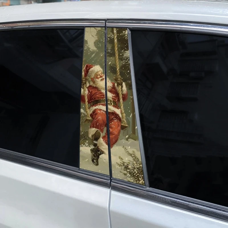2pcs adesivos da floresta de natal Centro de carro B - adesivos de pilar