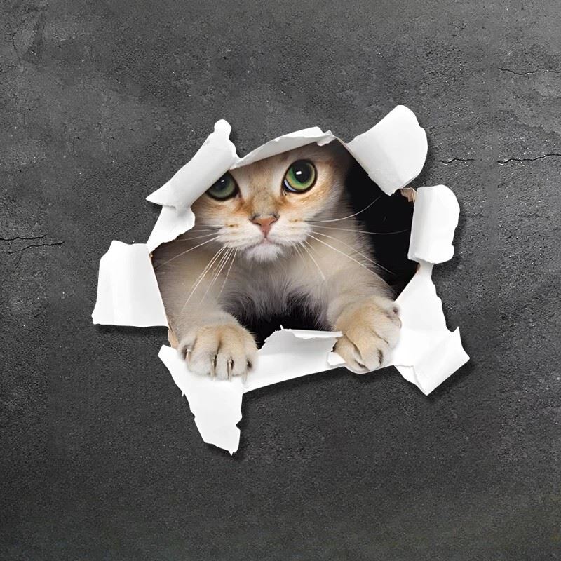 Cartoon 3D de adesivo para carros de animais para carro