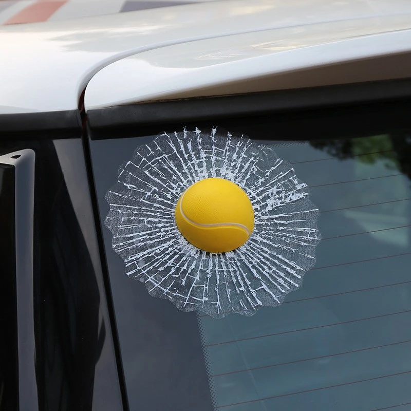 3D Broken Glass Car Sticker
