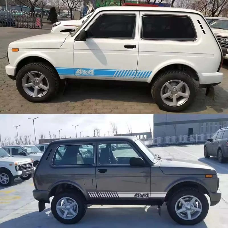 Vinil de adesivo de listras laterais longas do carro