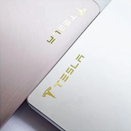 TELSA Logo Golden Silver Stamping Sticker
