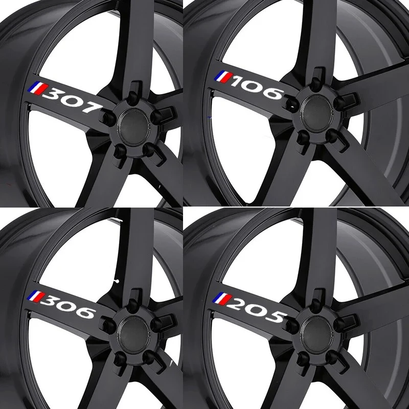 Adesivo de roda de carro 4pcs para carro Peugeot