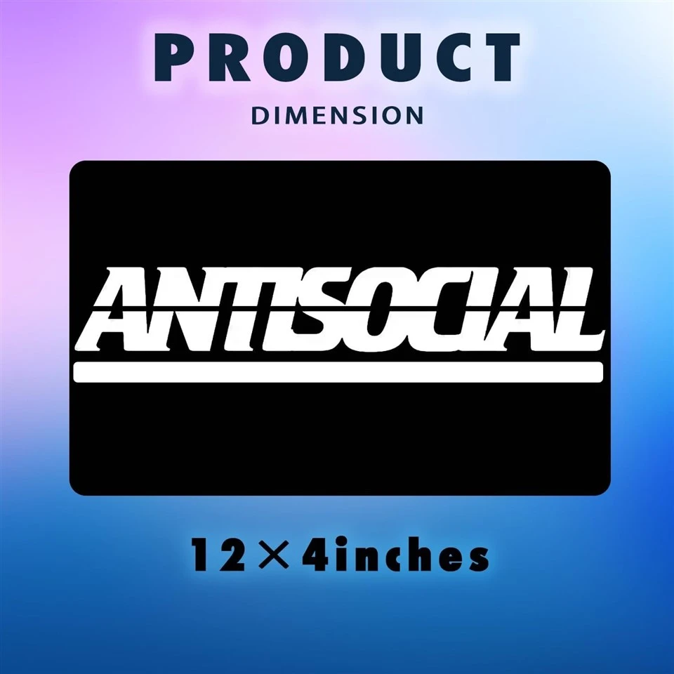 Antisocial Decal Windshield Banner