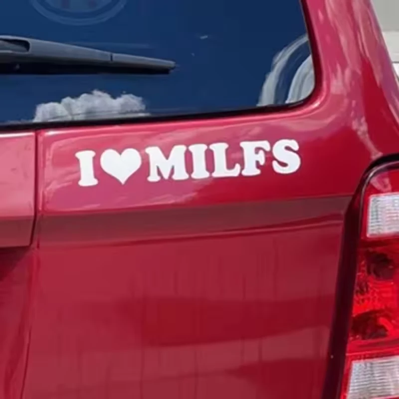 Eu amo adesivo de carro Milfs