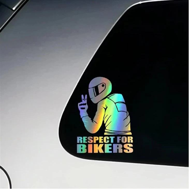 Adesivo decalque respeito do veículo para motociclistas
