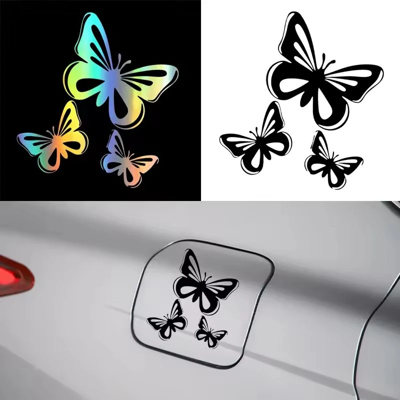 Adesivo de vinil borboleta para carro automático