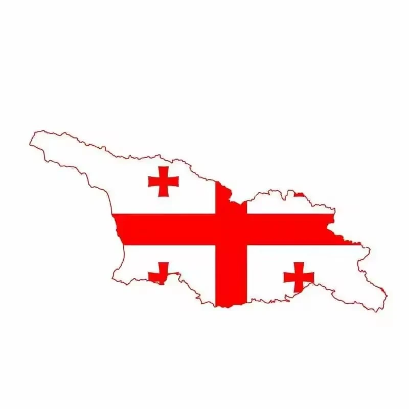 Georgia Flag Map Sticker