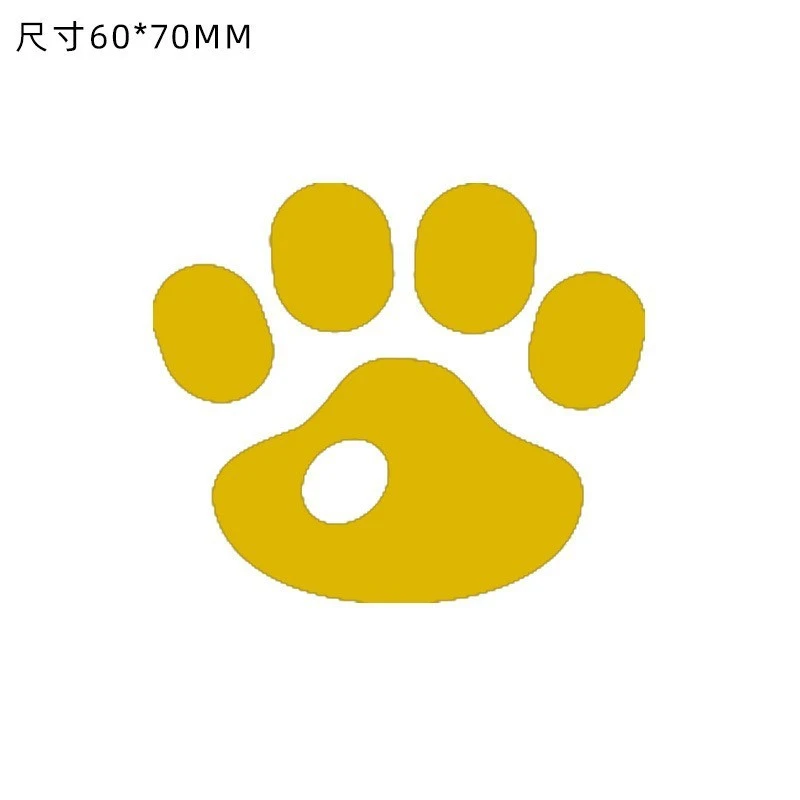 Adesivo de desenho animado com pegadas de animais em qualquer cor