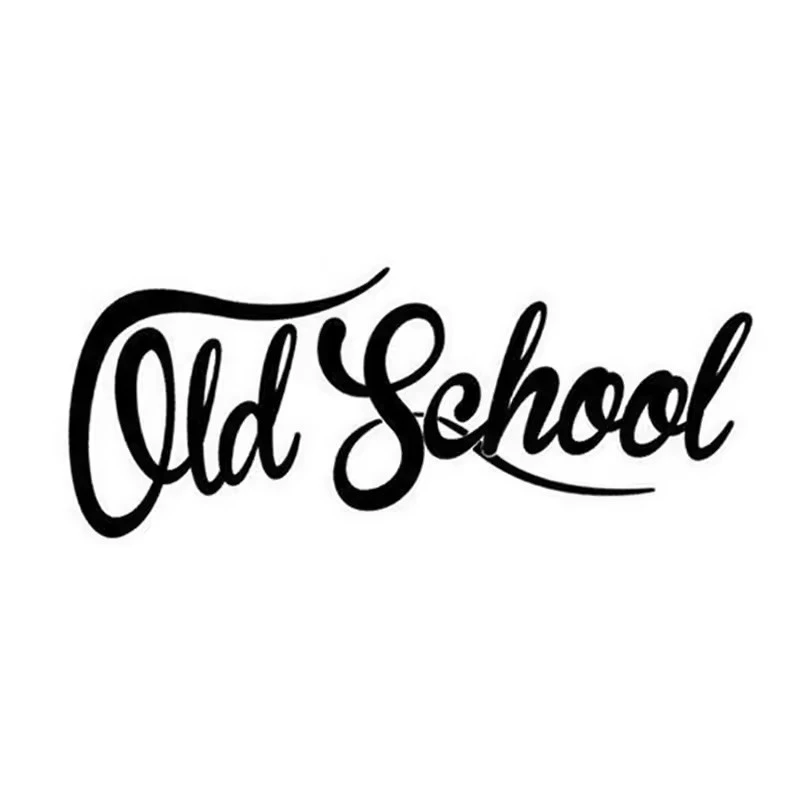 Old School Text Car Stickers