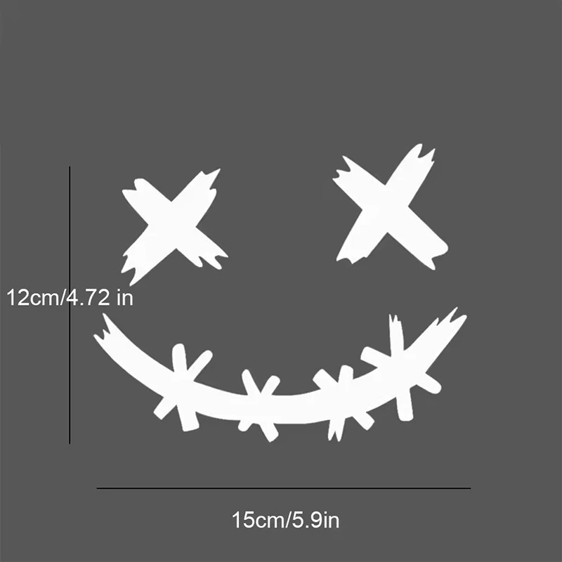 Demon Smiling Face Decal For Helmet