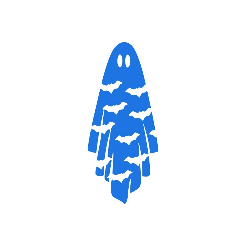 Car Inner Mirror Ghost Pattern Sticker