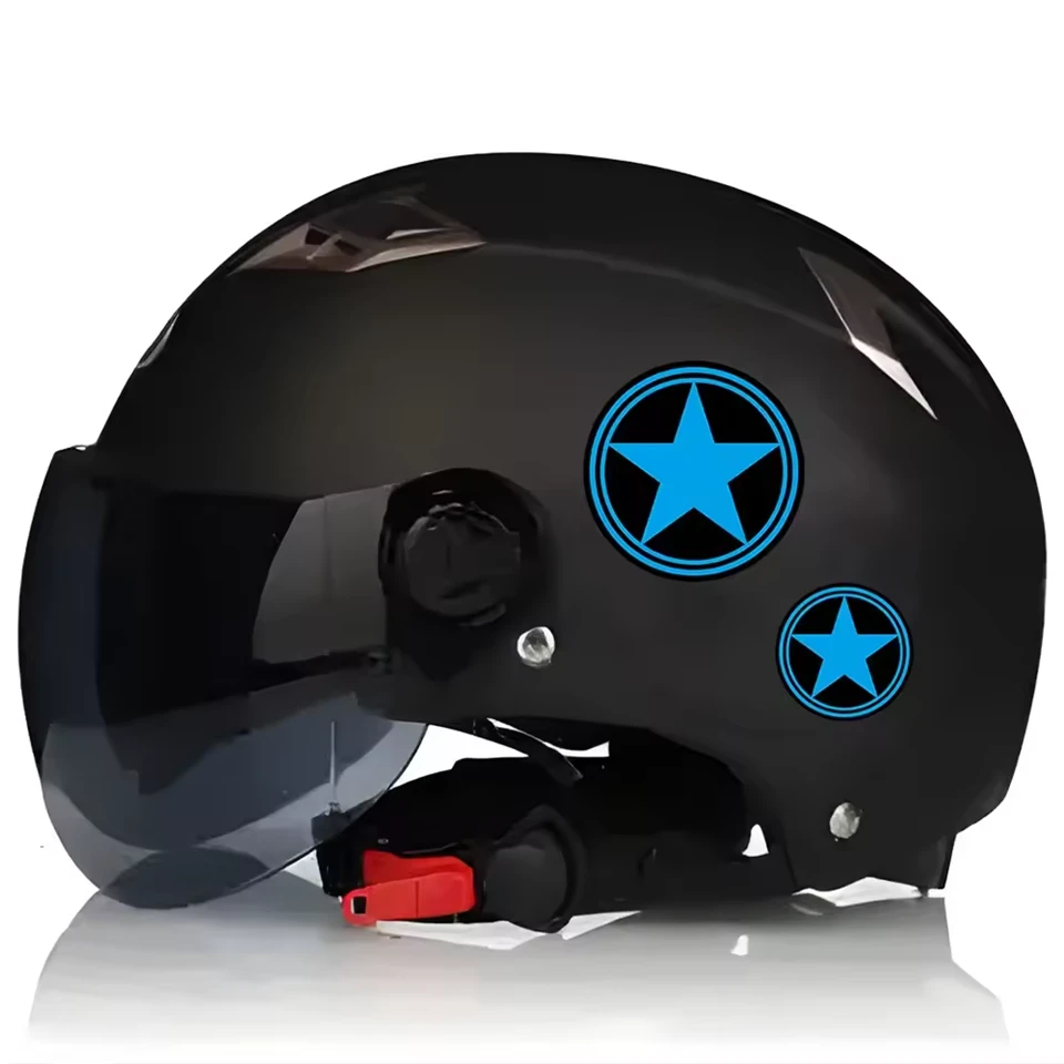 Decoração de capacete adesivo de estrela de cinco pontas