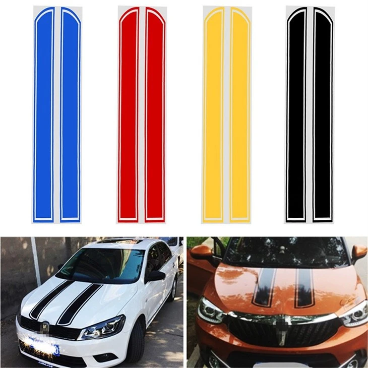 Adesivos com listras na carroceria do carro