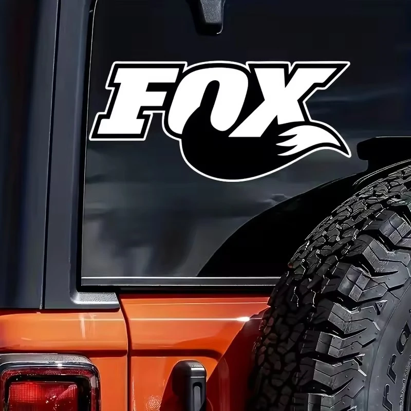Fox Text e Fox Tail Car Sticker