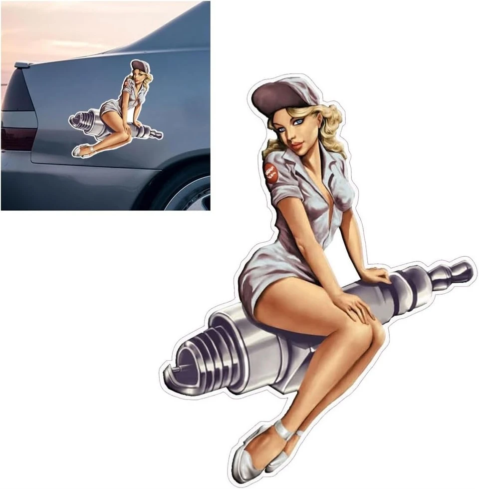Adesivo Pinup vintage de menina