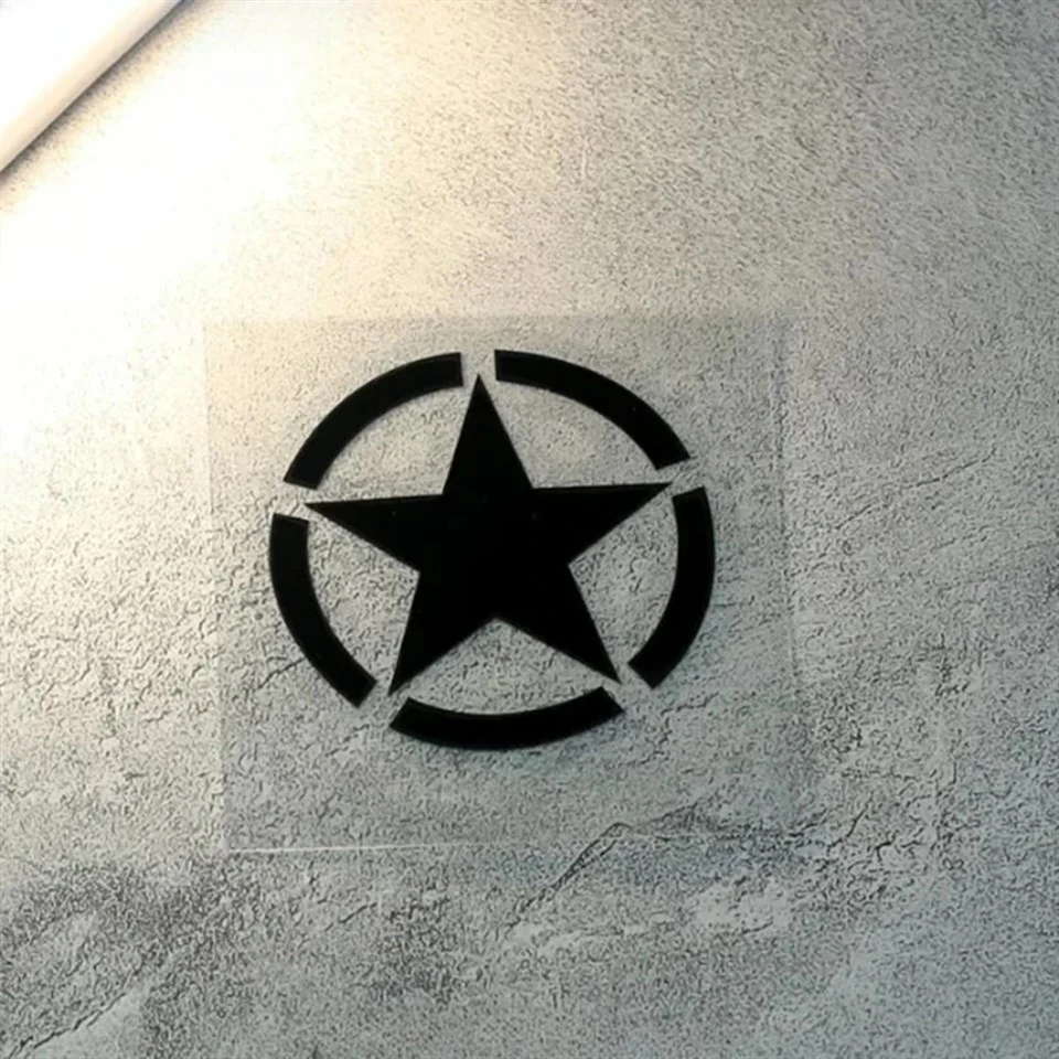 Exército cinco - apontou adesivos de referência de estrela