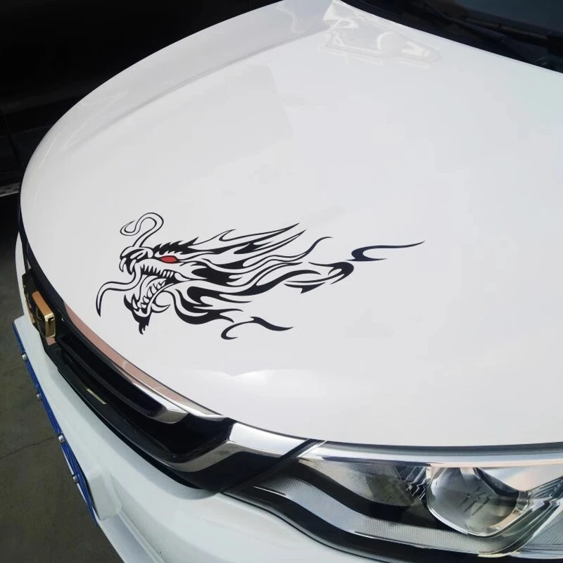 Adesivo de capô de carro dragão
