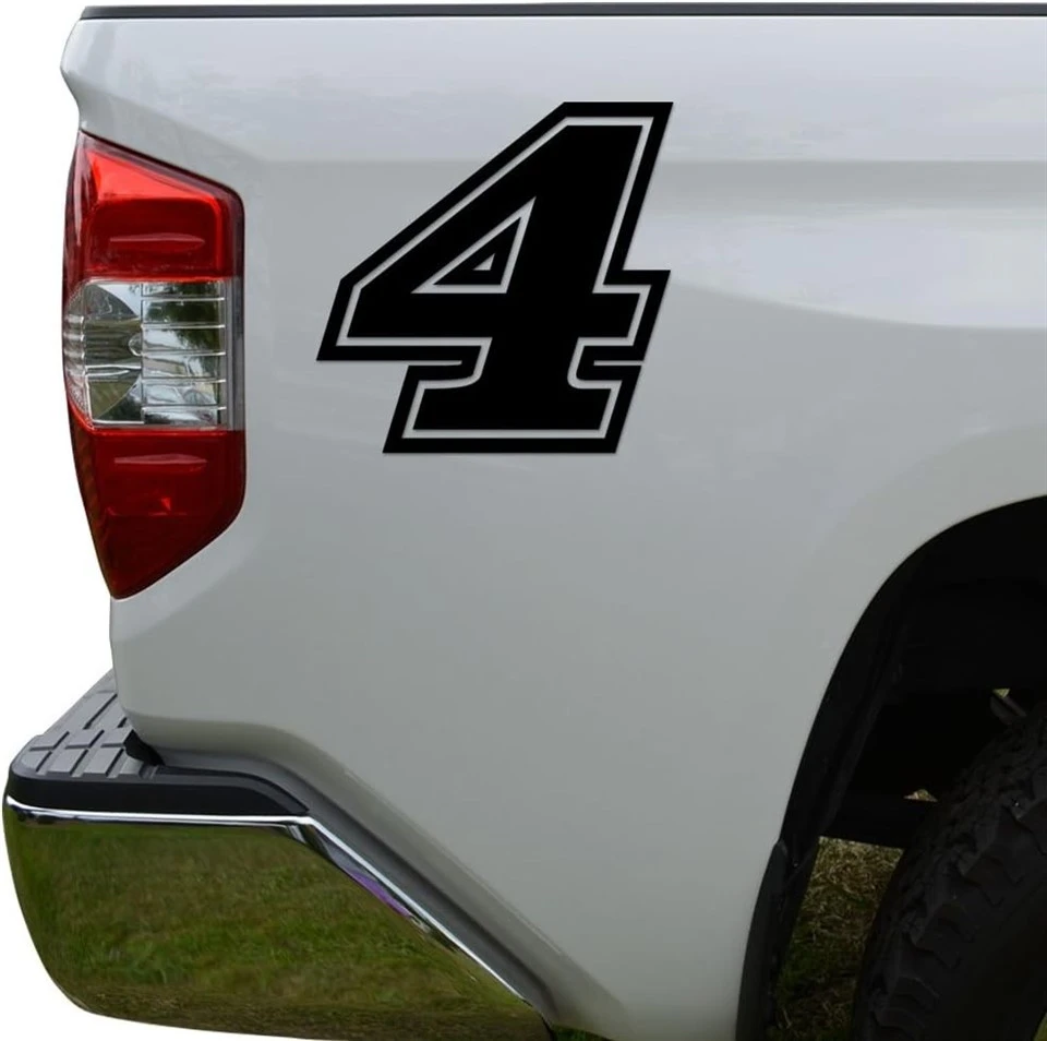 Decalque com número esportivo para carro