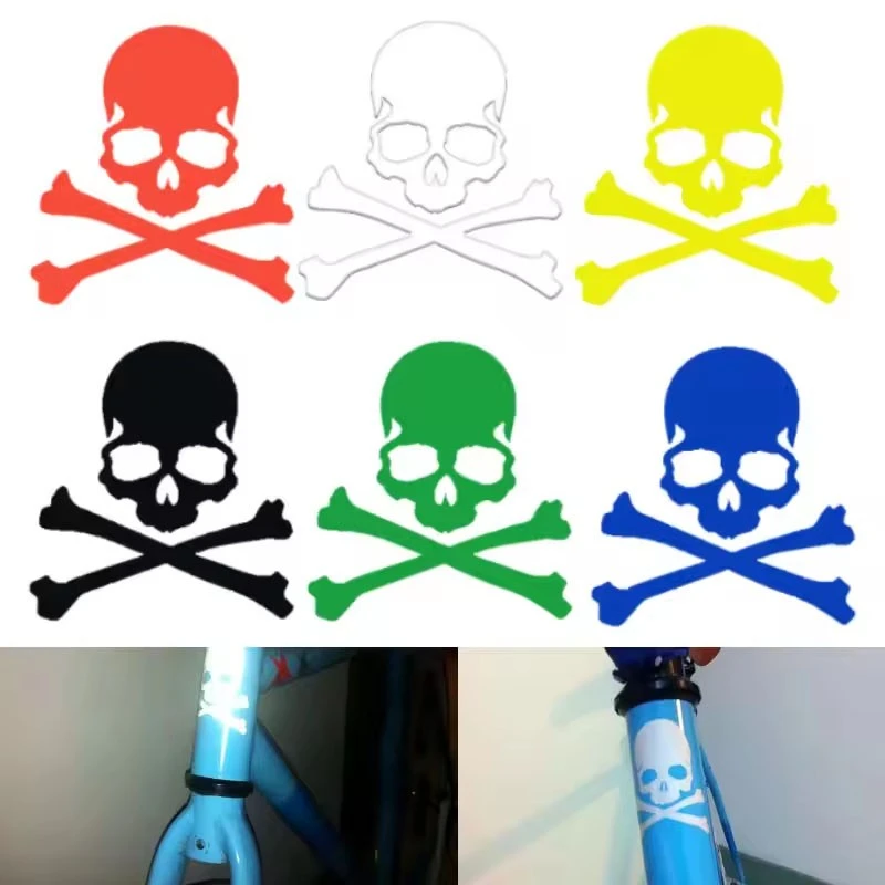 Skull Mountain Bicycle Reflector Decal
