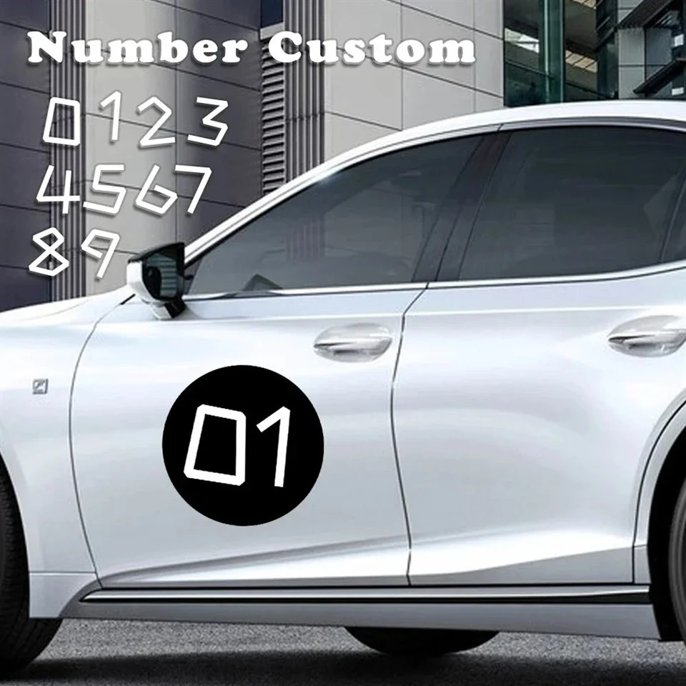 Adesivos de carro decalque de decoração de número personalizado