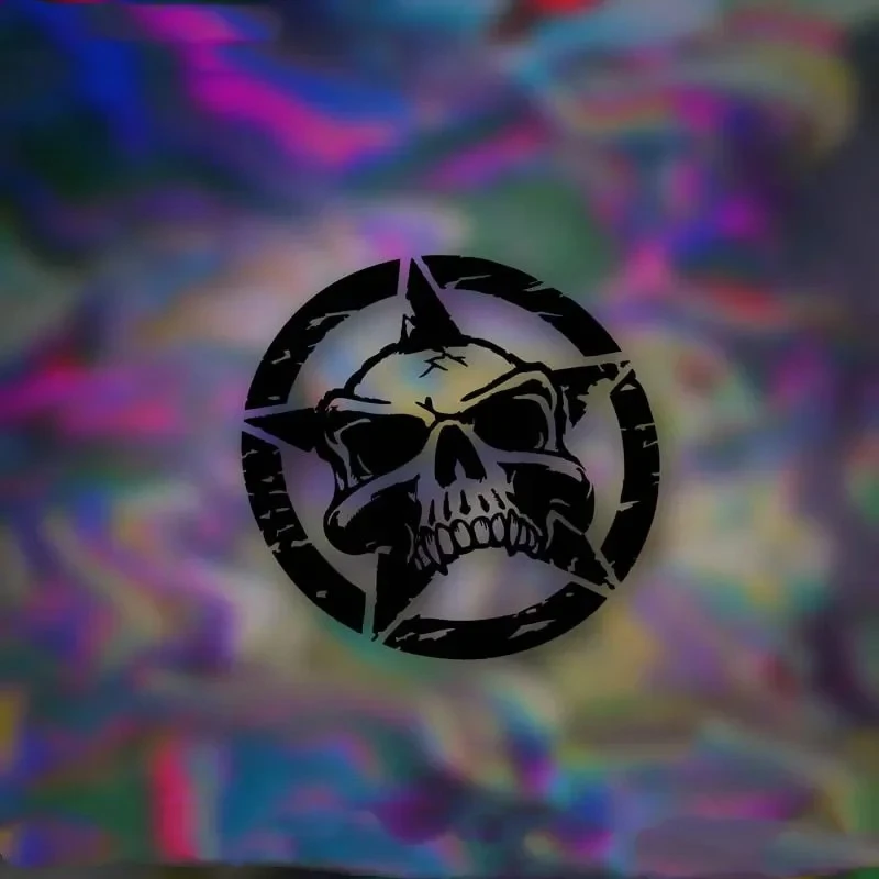 Adesivo de vinil de estilo de carro para caveira para pentagrama
