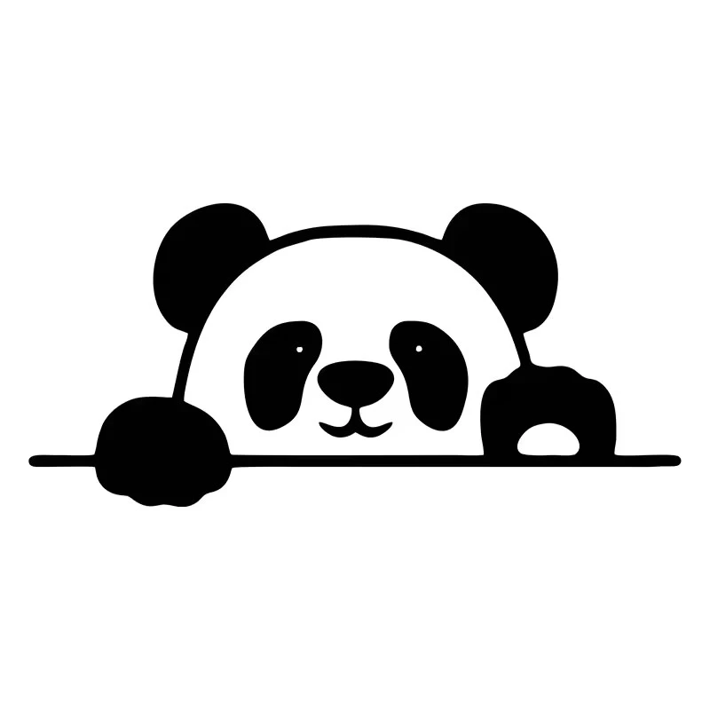 Adesivos engraçados de panda espiando para carros