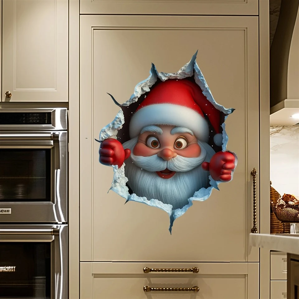 Adesivo de parede criativo do Papai Noel de Natal