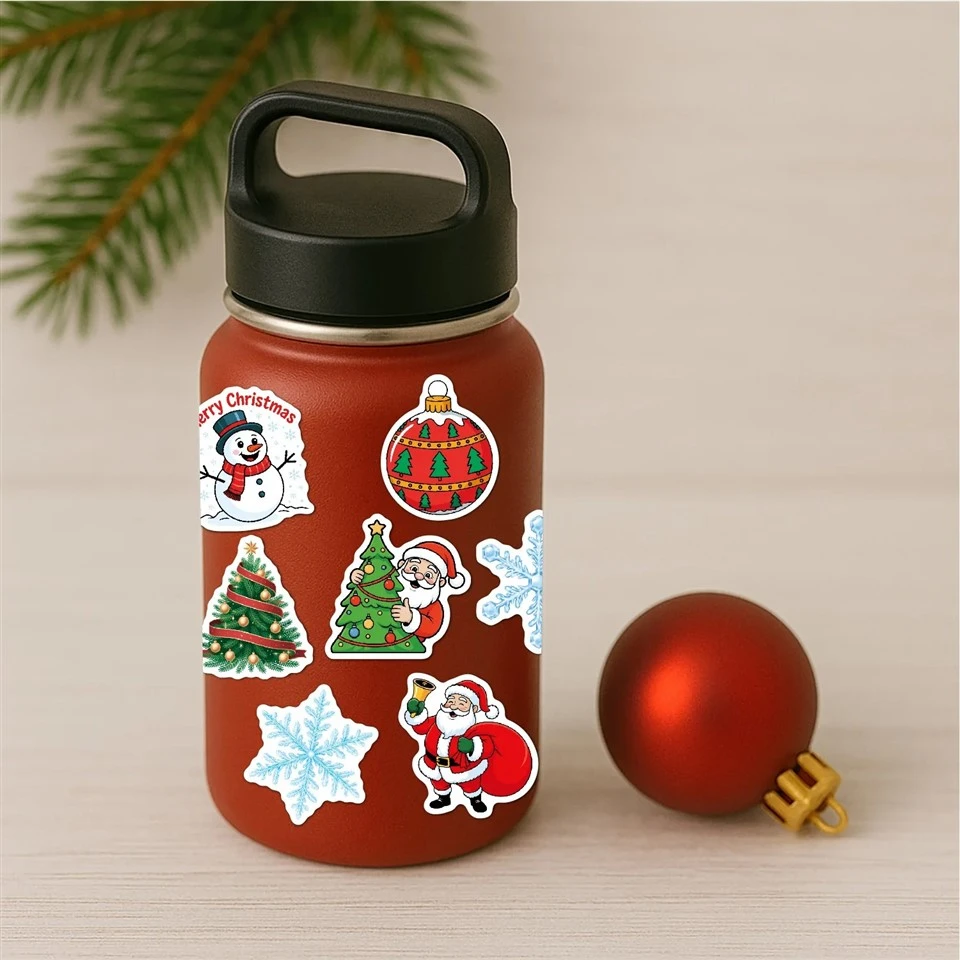Christmas Stickers Holographic Laser Festival high quality