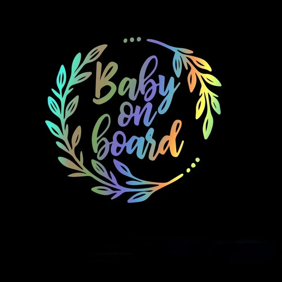 Colorful Baby On Board Car Rear Window Stickers
