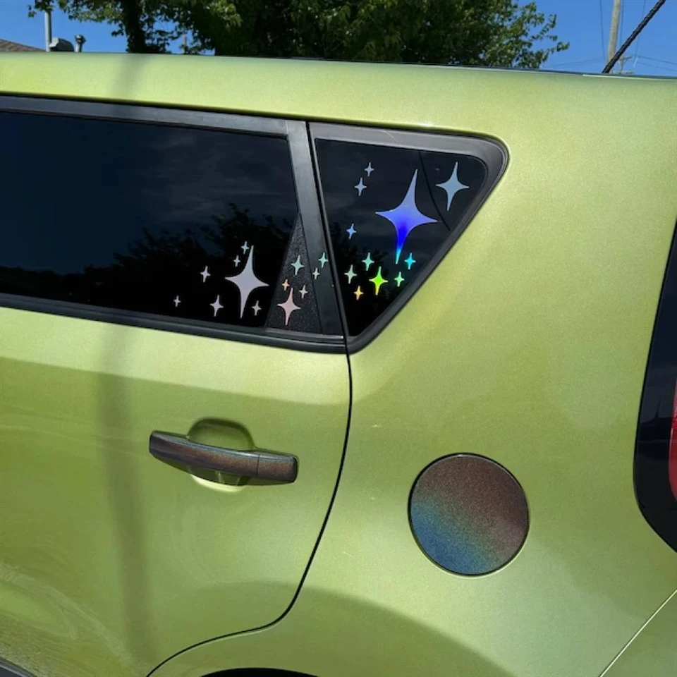 Estrelas adesivos para as janelas holográficas de carros holográficos