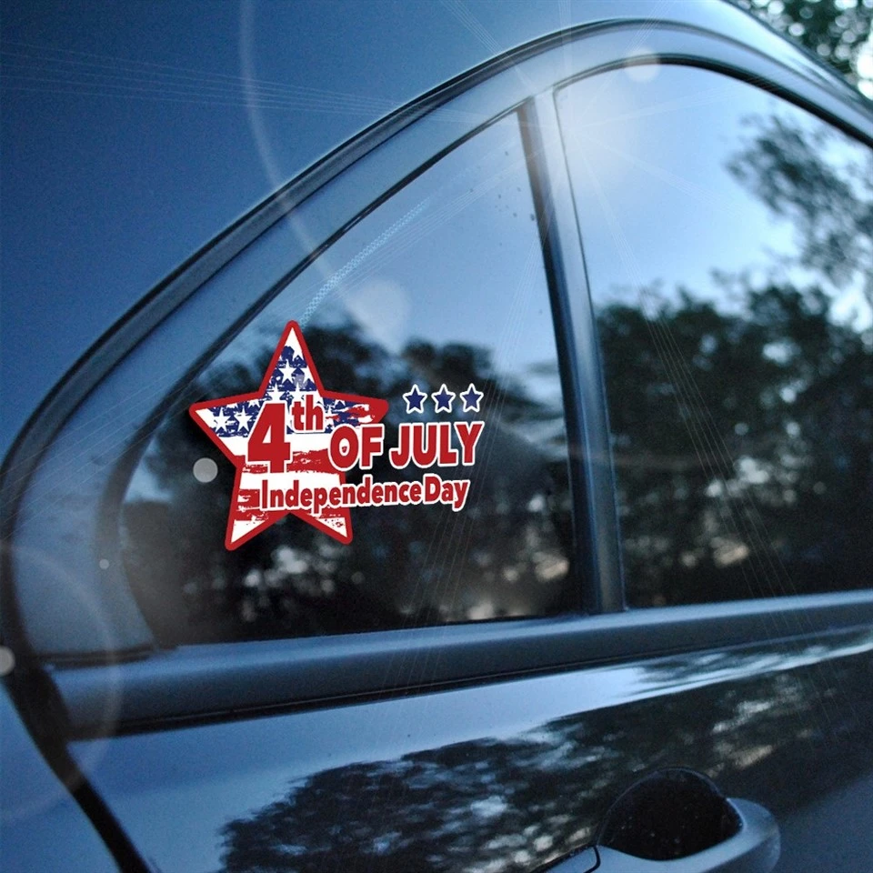 American Window Sticker State Flag Pattern