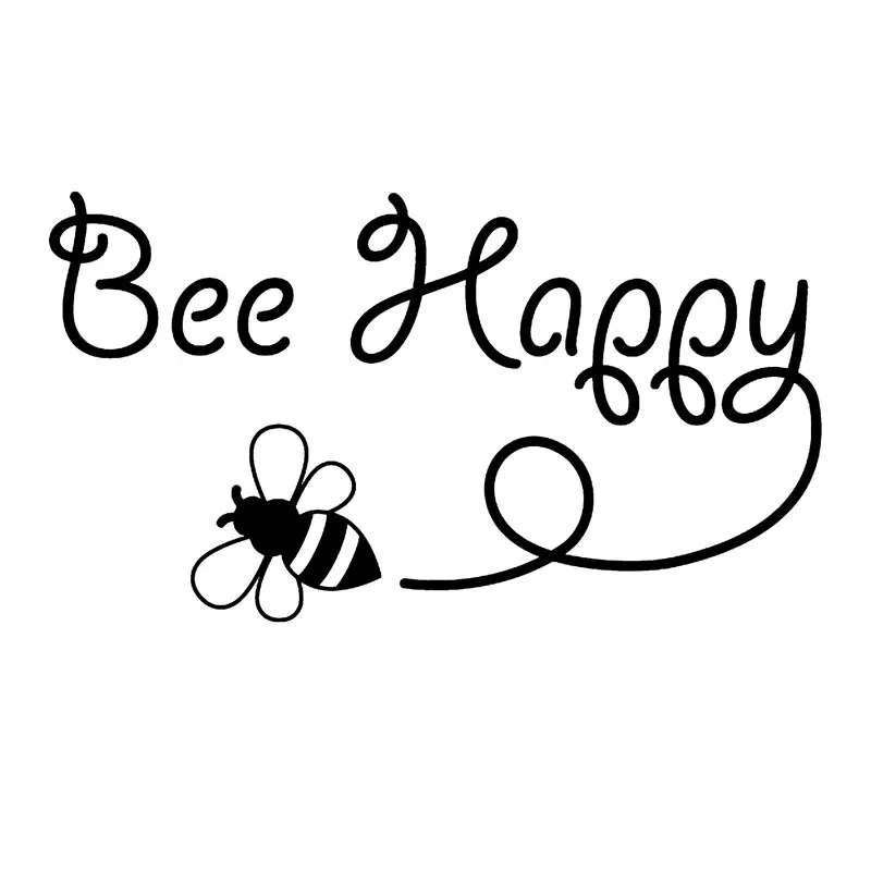 Etie Bee Happy Design Art Car Sticker