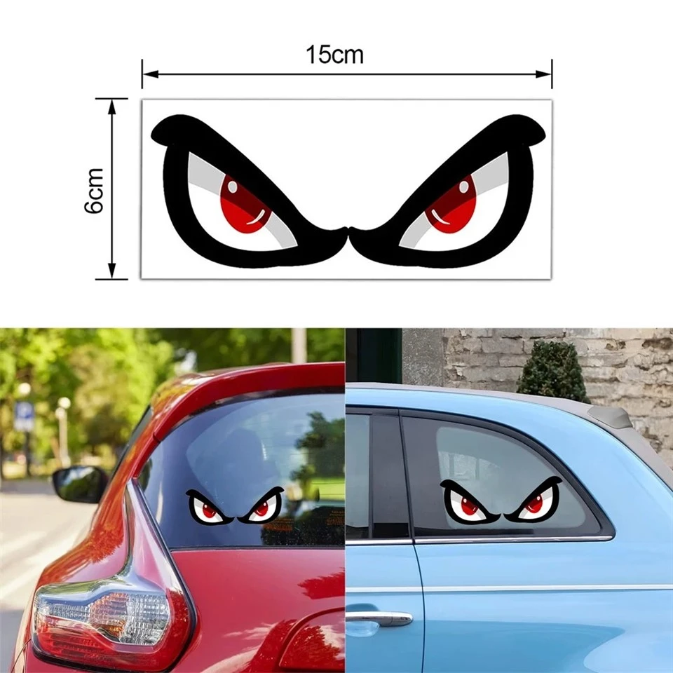 Red Eye Trow View Mirror Car Adesivo Reflexivo