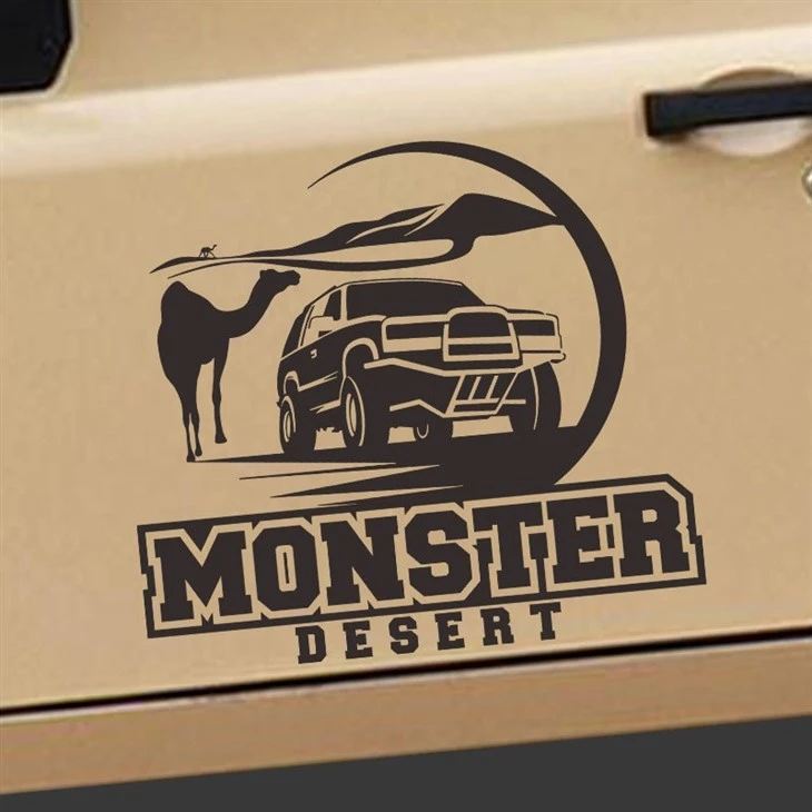 Adesivo de decalque de carro estilo Desert Sahara