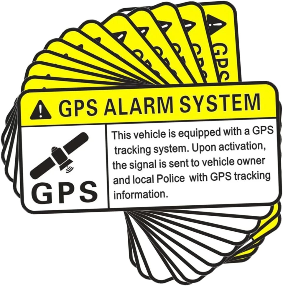 GPS Car Warning Stickers